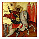 Icône russe ancienne Saint George et le Dragon XIXe siècle 46x35 cm s2
