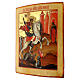 Icona antica russa San Giorgio e il Drago XIX secolo 46x35 cm s3