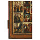 Icona antica russa Le Sedici Grandi Feste Ciclo della Passione XIX sec 31x36 cm s6