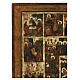 Ícone antigo russo Dezesseis Grandes Festas Ciclo da Paixão séc. XIX 31x36 cm s5