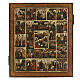 Ancient Russian icon The Sixteen Great Feasts Cycle of the Passion 19th century 31x36 cm s1
