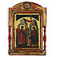 Icona antica Annunciazione Greca XIX sec 30x22 cm s1
