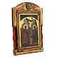 Ícone grego antigo Anunciação séc. XIX 30x22 cm s3