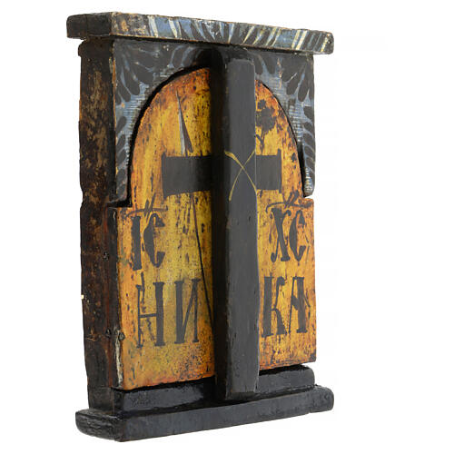 Griechische Ikone, antik – Triptychon aus dem 19. Jahrhundert – 25,5 × 19 cm 5