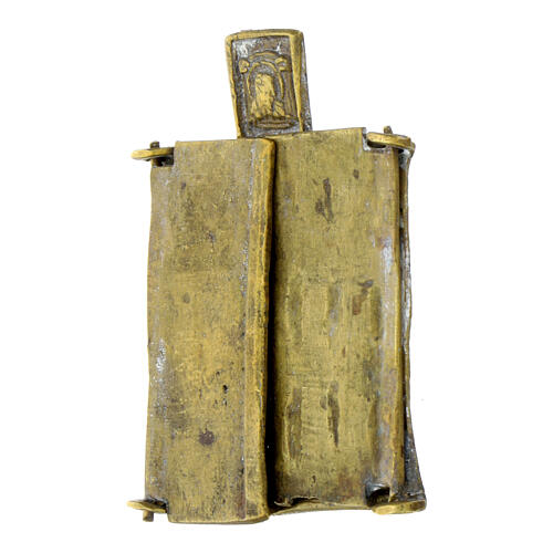 Ancient foldable icon of St Paraskeva and other Saints, bronze, Russia, 19th century, 3x4 in 4
