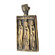 Icona da viaggio antica Santi Martiri bronzo XIX sec 6x4,5 cm s2