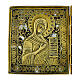 Antique Russian travelling icon, Deesis, 19th century, 14x6 in s2