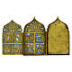 Travel icon Ancient Russian polyptych 19th century 17x40 cm s7