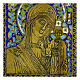 Icona antica russa Madonna di Kazan bronzo XX secolo 26x23 cm s2