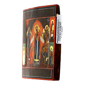 Ícone russo antigo Alegria de todos os aflitos séc. XIX 18x15 cm