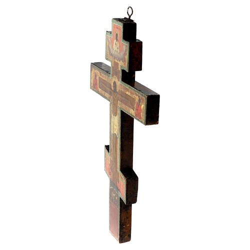 Icône Crucifixion ancienne russe XVIIIe siècle 35,5x21 cm 3