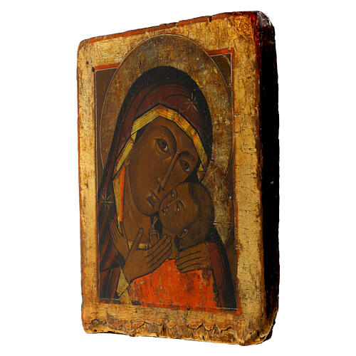Icône russe ancienne Mère de Dieu de Korsun XVIIIe siècle 30x25,5 cm 3