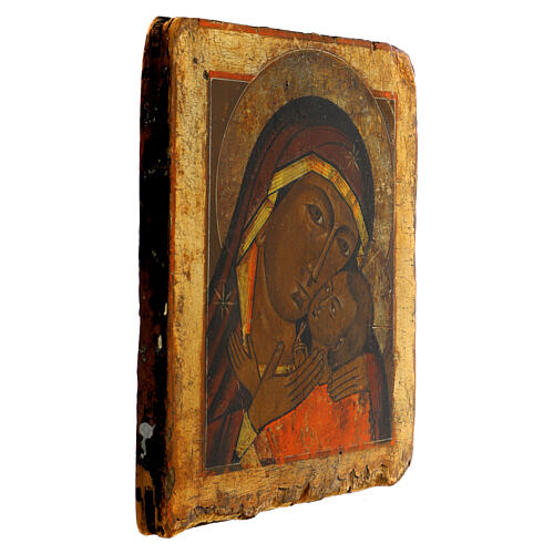 Icône russe ancienne Mère de Dieu de Korsun XVIIIe siècle 30x25,5 cm 4