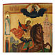 Icona antica Russia San Demetrio di Tessalonica XIX 43x36 cm s3