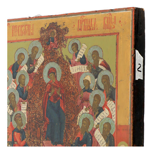 Icona russa antica Elogio dei Profeti XVIII sec 36x30 cm 5
