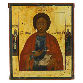 Icona russa antica San Pantaleone XIX sec 30x26 cm