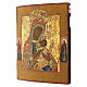 Icona russa antica Madonna d'Arabia fine XVIII secolo 36x30 cm s3