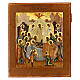 Icono Rusia envejecida Dormición de María siglo XVIII 31x26 cm s1