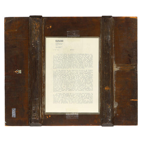 Antike russische Ikone, Deesis mit erweitertem Figurenkreis, Anfang neunzehntes Jahrhundert, 53 x 44 cm 5