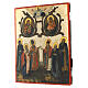 Icona russa antica Venerazione della Madre di Dio XVIII sec 41x33 cm s3