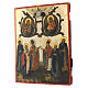 Ícone russo antigo Veneração da Mãe de Deus séc. XVIII 41x33 cm s3