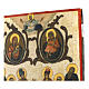 Ícone russo antigo Veneração da Mãe de Deus séc. XVIII 41x33 cm s4