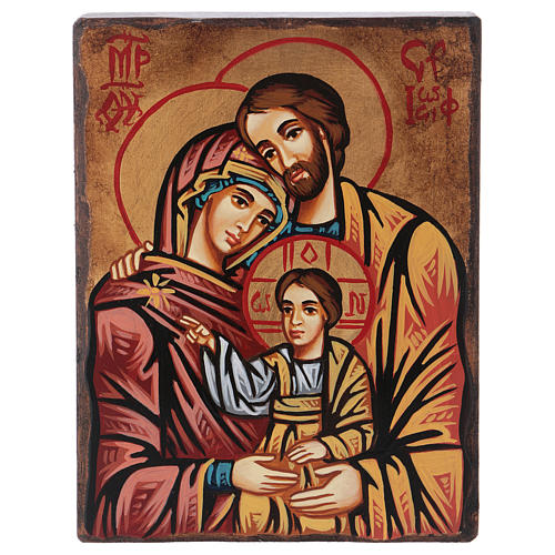Ícone Sagrada Família pintado 1