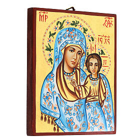 Ikone Gottesmutter von Kazan mit dekoriertem Gewand