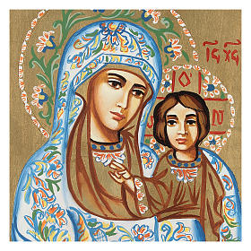 Icône mère de Dieu,Kazan, veste décoré