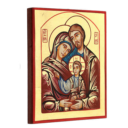 Ícono Sagrada Familia pintado a mano 3