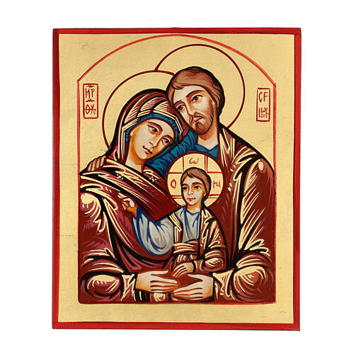 Icona Sacra famiglia dipinta a mano 1