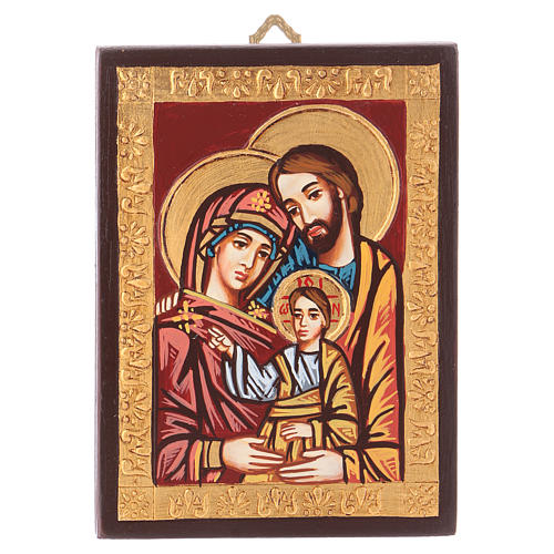 Ícone Roménia Sagrada Família pintado 1