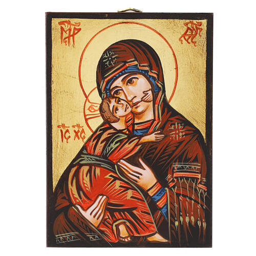 Icona Romania Madre Dio Vladimir dipinta a mano 1