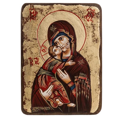 Ícone sagrado Virgem Vladimir Roménia 1