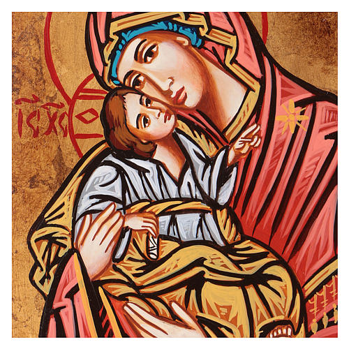 Icon, Our Lady of Tenderness with irregular edges 2