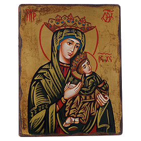 Ikone Rumänien Madonna der Zärtlichkeit mit unregelmäßigem Rand
