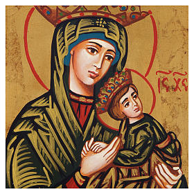 Ikona Rumunia Matka Boża Pasji brzeg nieregularny