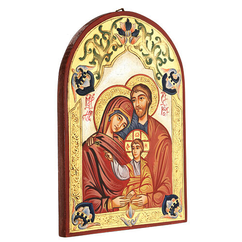 Icona della Sacra Famiglia ovale 30x20 cm 3