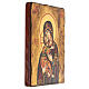 Icon, Our Lady of the Don with red mantle, antique finish s3