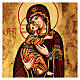 Ícono Virgen del Don manto rojo antiguo s2