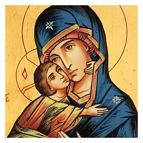 Silkscreen print of Our Lady of Tenderness Vladimir