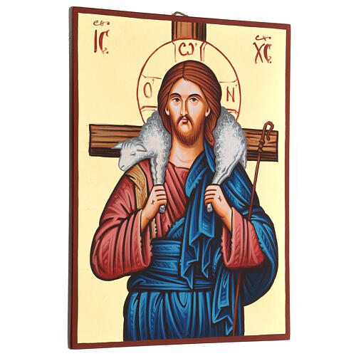 Ícone sagrado Cristo Bom Pastor Roménia 3