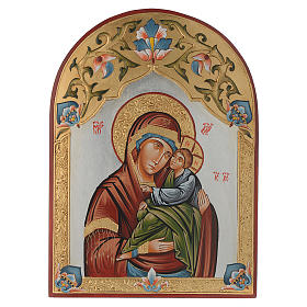 Icone Vierge de la Tendresse décorée