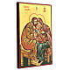 Ikone Heilige Familie mit goldenem Hintergrund und rotem Gewand s3