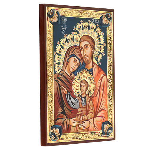 Icona Sacra Famiglia dipinta a mano rumena 3