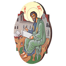 Ícones Pintados Roménia: Ícone São Mateus oval Ícones Pintados Roménia: Ícone São Mateus oval