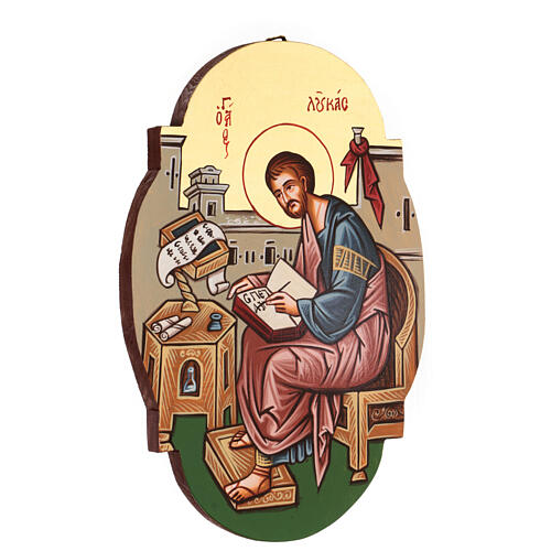 Ikone Heiliger Evangelist Lukas ovale Form 3
