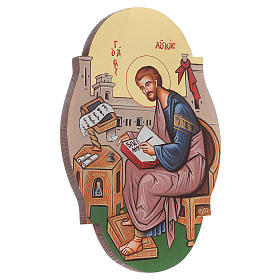 Icona San Luca Evangelista ovale