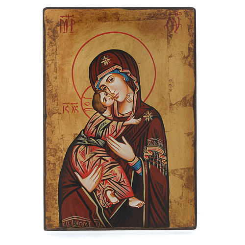 Ícono Virgen de Vladimir bordes irregulares 3