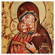 Ícono Virgen de Vladimir bordes irregulares s2
